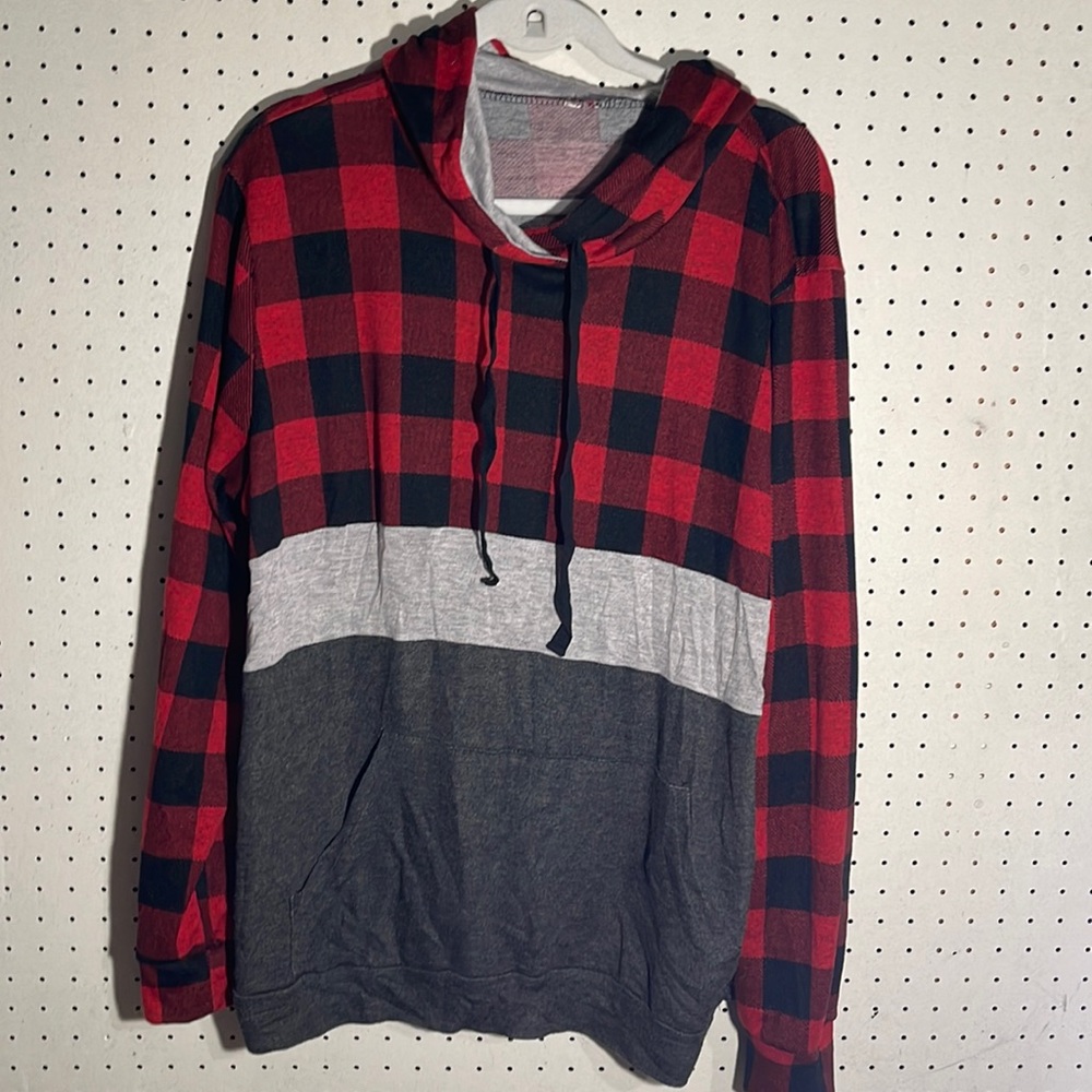 Plaid thin hoodie